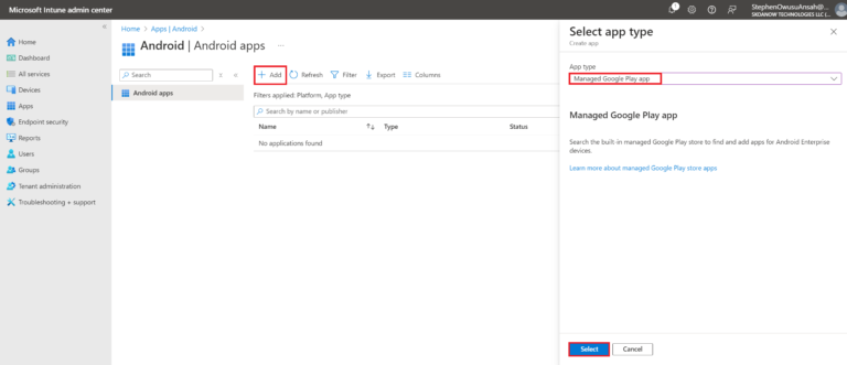 Deploy Android APK file in Intune – SkoaNOW Technologies